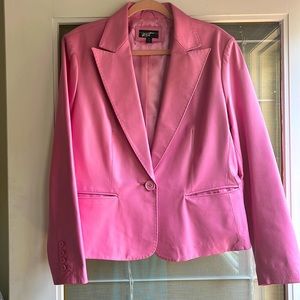 True Barbie Pink Leather Blazer